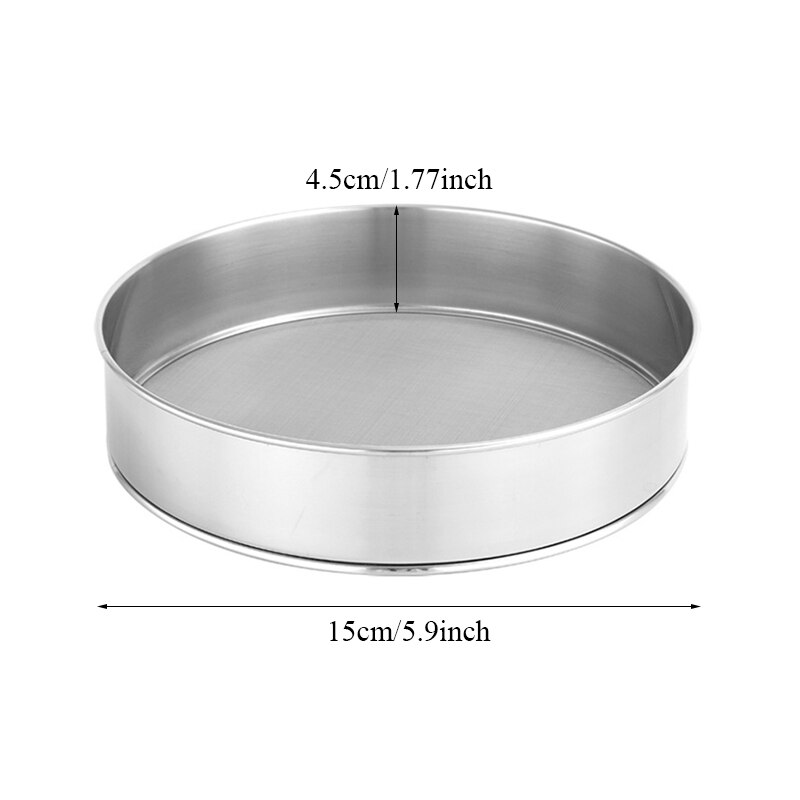 1pc red para harina buscando tamiz Filtro de criba hornear utensilios domésticos de cocina gran para tamizar Harina de acero inoxidable