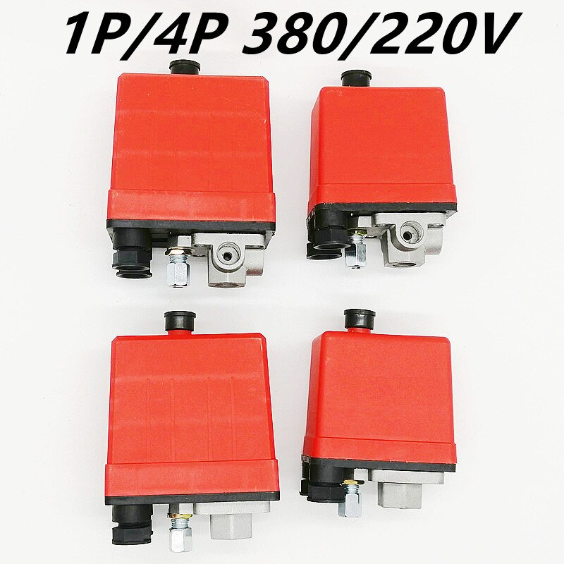 Parti di ricambio della valvola di controllo del pressostato del compressore d'aria pneumatico centrale 1P /4P 90-120 PSI 240V /380V Pressostato