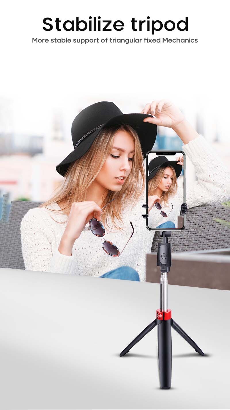 Y9 Y11 3 In 1 Draadloze Bluetooth Selfie Stick Opvouwbare Statief Uitbreidbaar Monopod Met Afstandsbediening Voor Iphone Android
