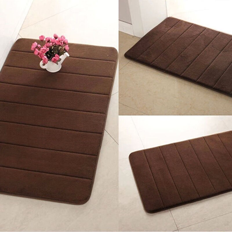 Antislip waterabsorptie badmat shaggy memory foam badmat set keukendeur vloermat tapijt voor toilet 40 x 60cm