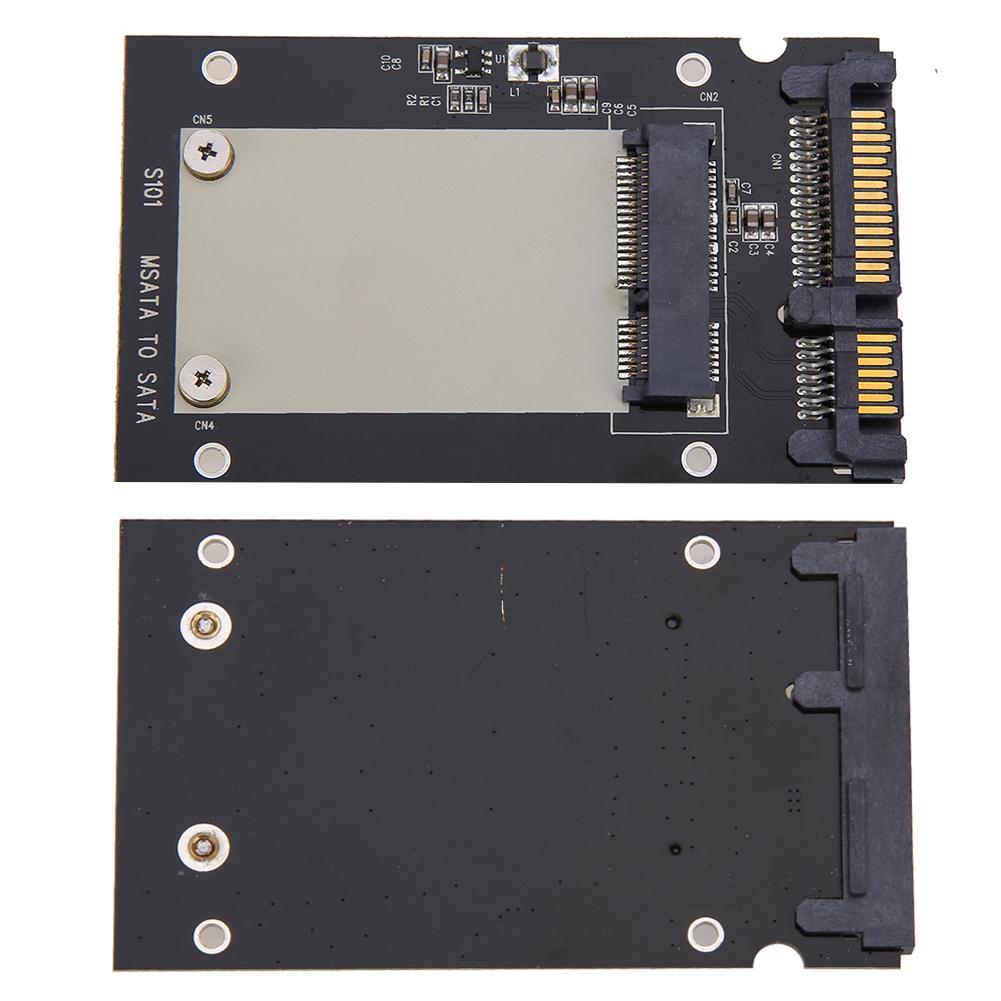 Adaptador de tarjeta convertidor MSATA SSD a SATA de 2,5 pulgadas, caja compatible con Windows Vista, Linux y Mac, 50x30mm