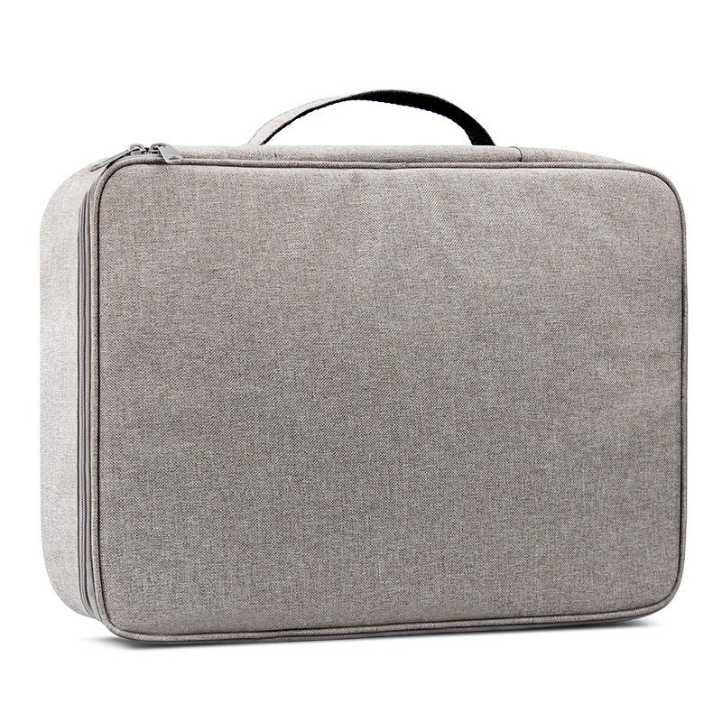 Bolsa impermeable para documentos Boona Oxford, bolsa de almacenamiento para documentos, bolsa para credenciales, bolsillo para documentos de almacenamiento con separador: W014 Gray