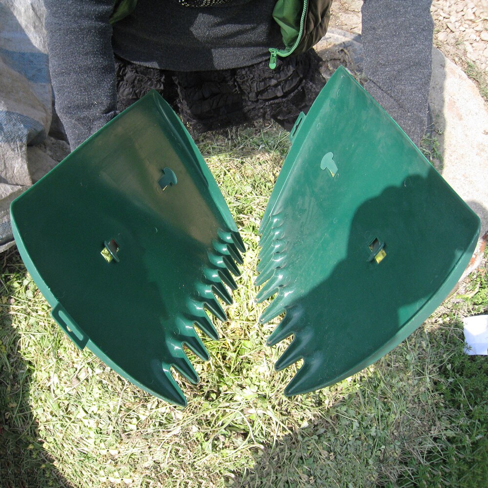 Rascador de hojas de Jardín multifuncional, herramientas de recogida de basura de gran tamaño, para recoger residuos de césped, 1 par