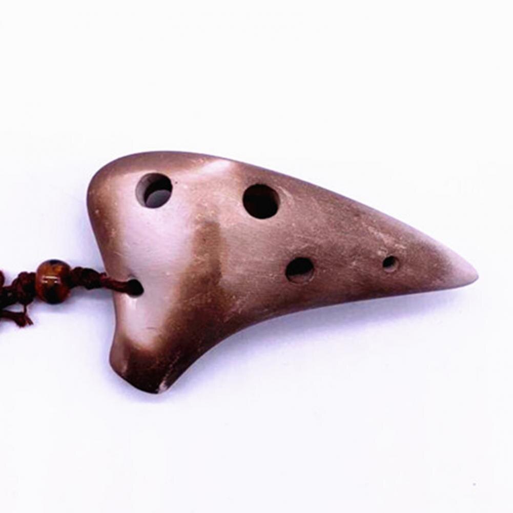 Ocarina de flûte traversière 6 trous en céramique bleue John
