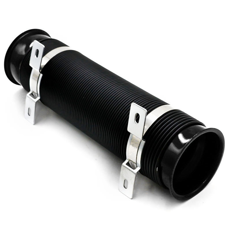 3 "76mm Auto Luft Aufnahme Rohr Kalt Luftführung Futter Schlauch Rohr flexibel Auto Änderung Rohr Luftfilter ansaugrohr Für Universal-: Schwarz