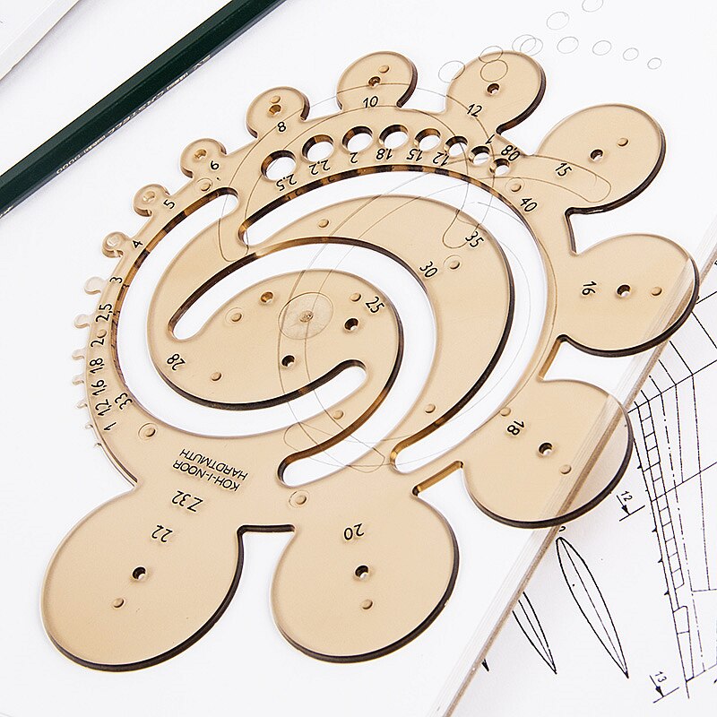 Radius ruler Surveying And Mapping Drawing Tools Foot Ten Kinds Of Style Multipurpose Template Ruler