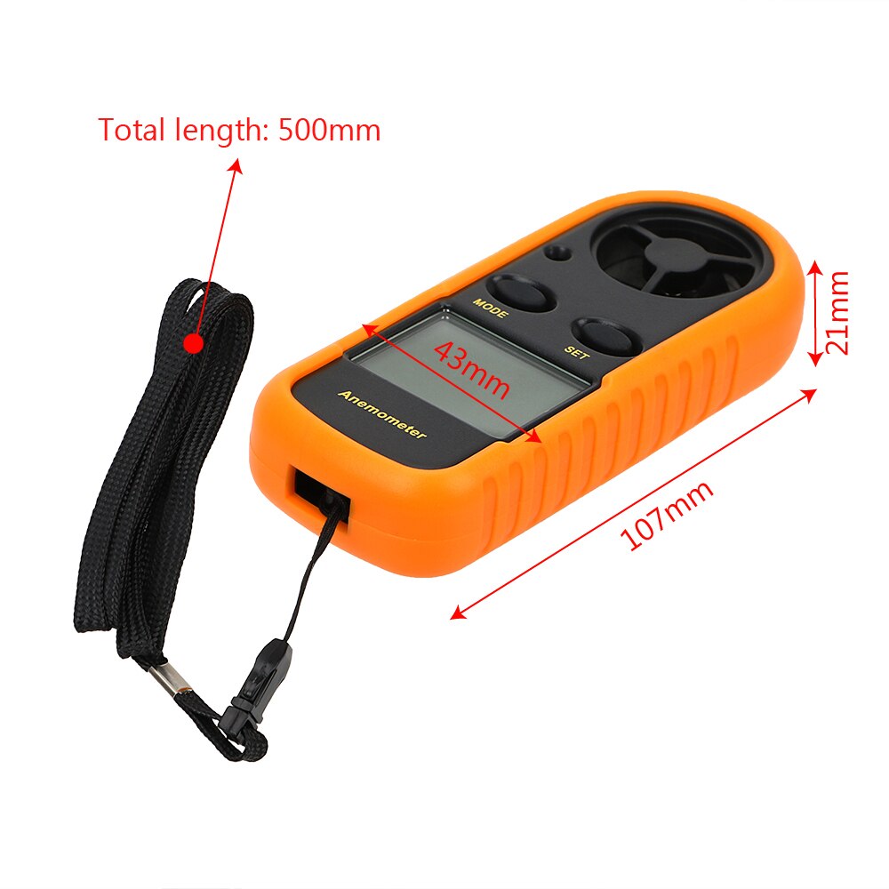 Pocket Smart Wind Speed Gauge Meter Wind Thermometer Anemometer Digital Display High Precision Hand-held 0-30m/s