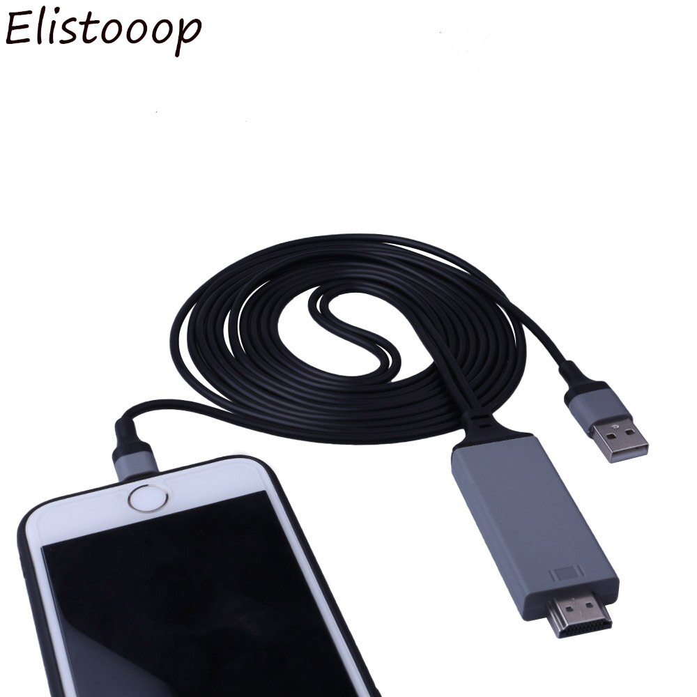 2M 8 Pin HDMI Cable lighting Cable HD 1080P HDMI Converter Adapter Cable USB Cable for HDTV TV Digital AV for iPhone for IOS