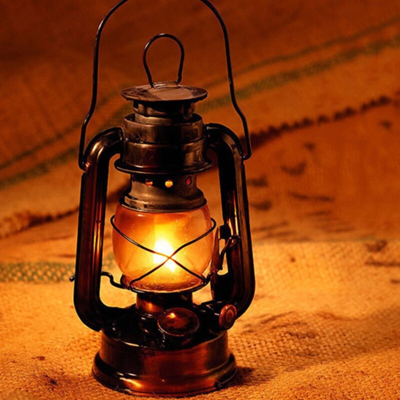 Retro Classic Kerosene Lamp Dimmable Lanterns Wick Vintage Portable Camping Light Outdoor Decoration