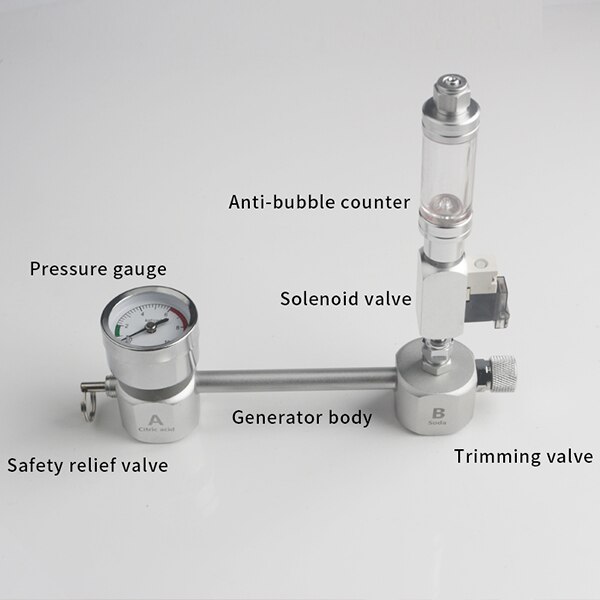 Aquarium DIY CO2 Generator Systeem Met Druk Luchtstroom Aanpassing Water Plant Fish Aquarium Co2 Klep Diffuser: C