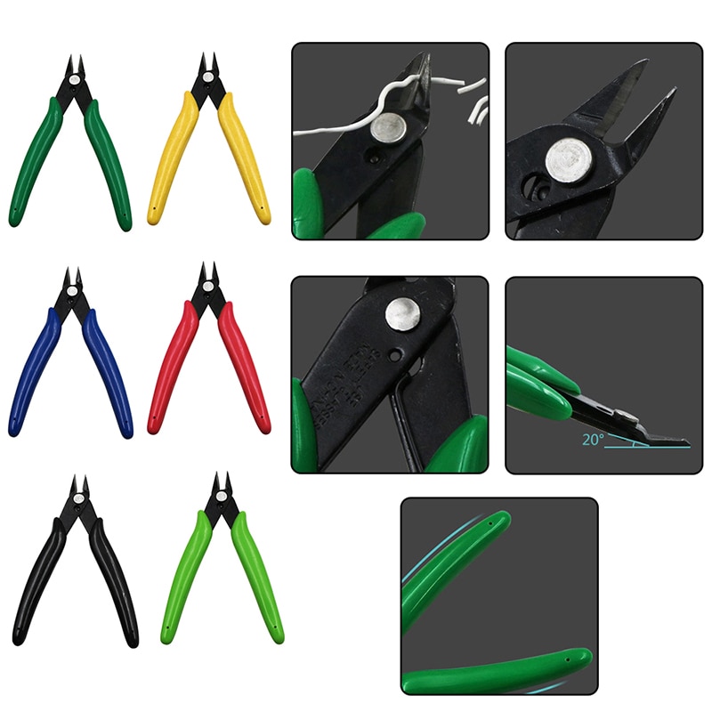 Elektronische Diagonale Tang Wire Cable Cutters Anti-Slip Side Cutters Knipt Flush Nipper 1Pcs Mini Diagonale Tang Hand gereedschap
