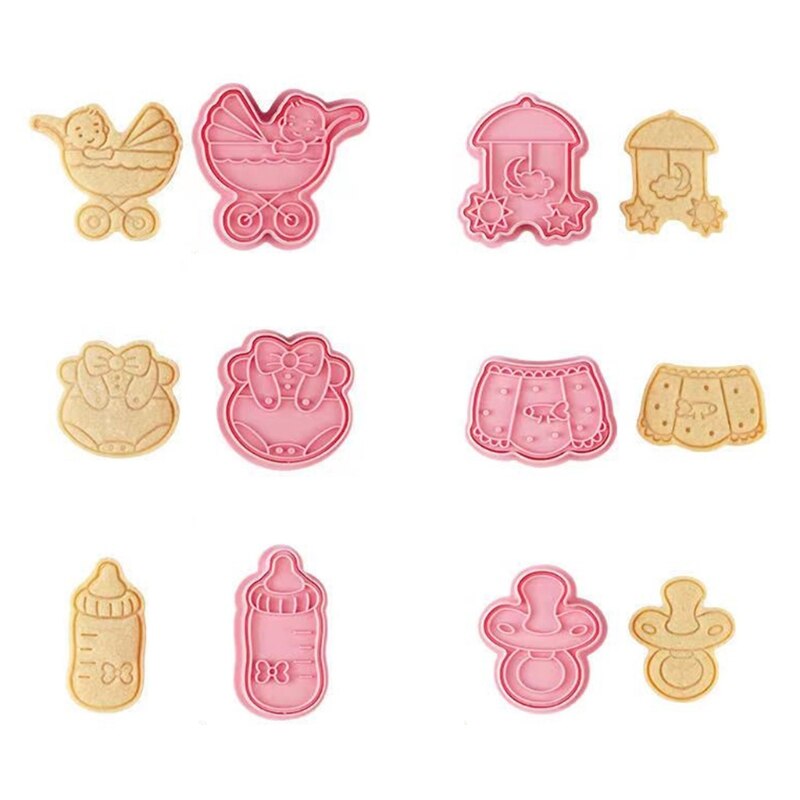 50lb baby shower plastkager udstikker kage stamper kage dekoration fondant prægning kiks polymer ler fremstilling værktøj form