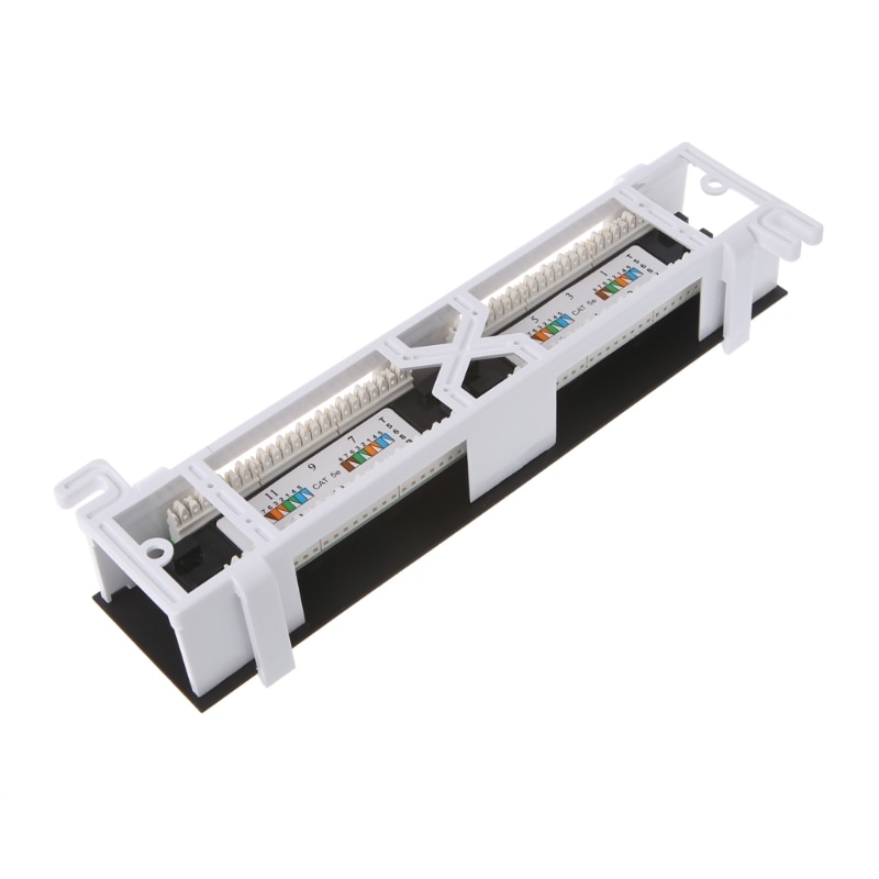 Suporte de parede de painel rj45 cat5e com 12 portas cat5-suporte de parede