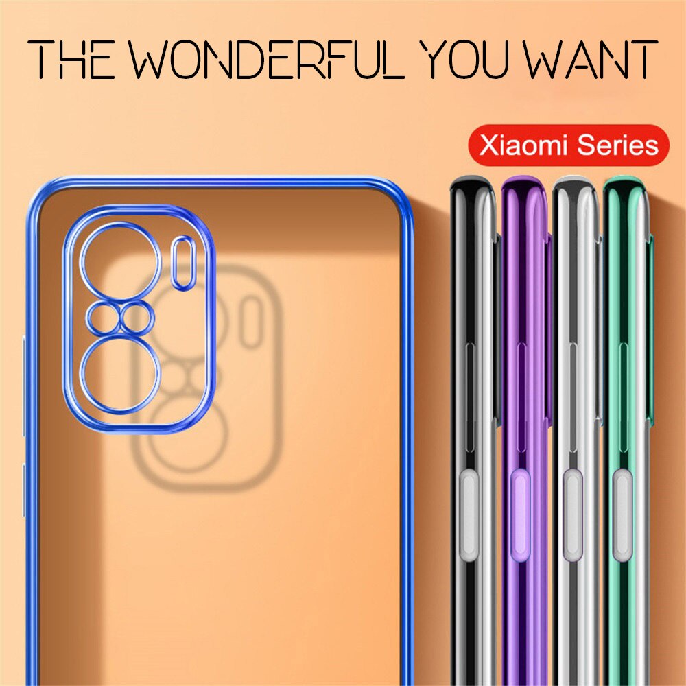 2021 custodia per telefono di lusso per Xiaomi Redmi Note 10 5G Clear Soft TPU Camera Protection Note10Pro Fashion Back Cover Fundas