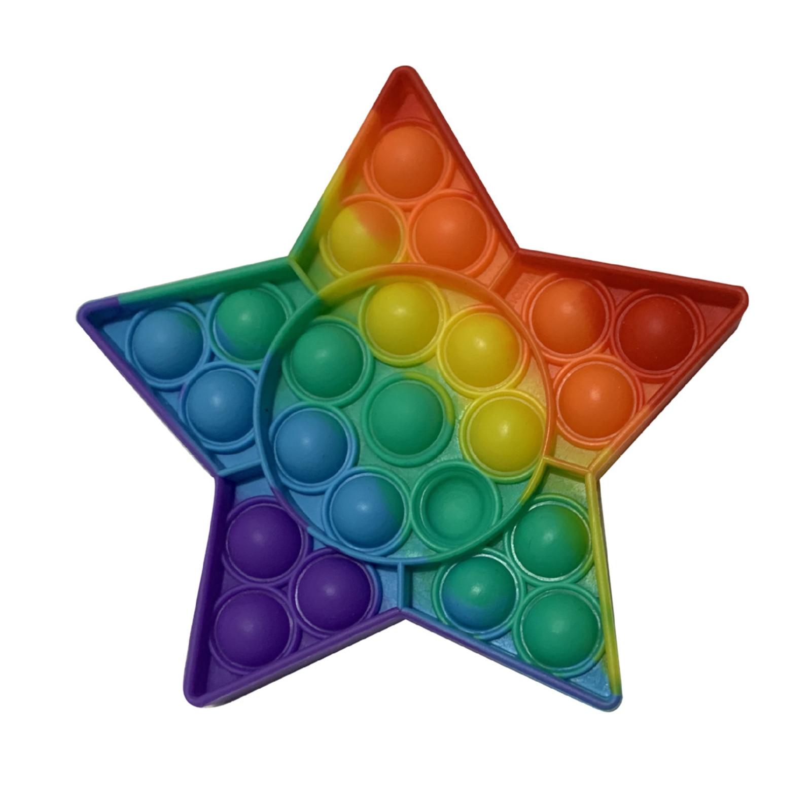 Push Bubble Fidget Sensory Toy Autism Special Needs Five-pointed Star Fidget Squeeze Funny Anti-stress Stress Reliever Toys