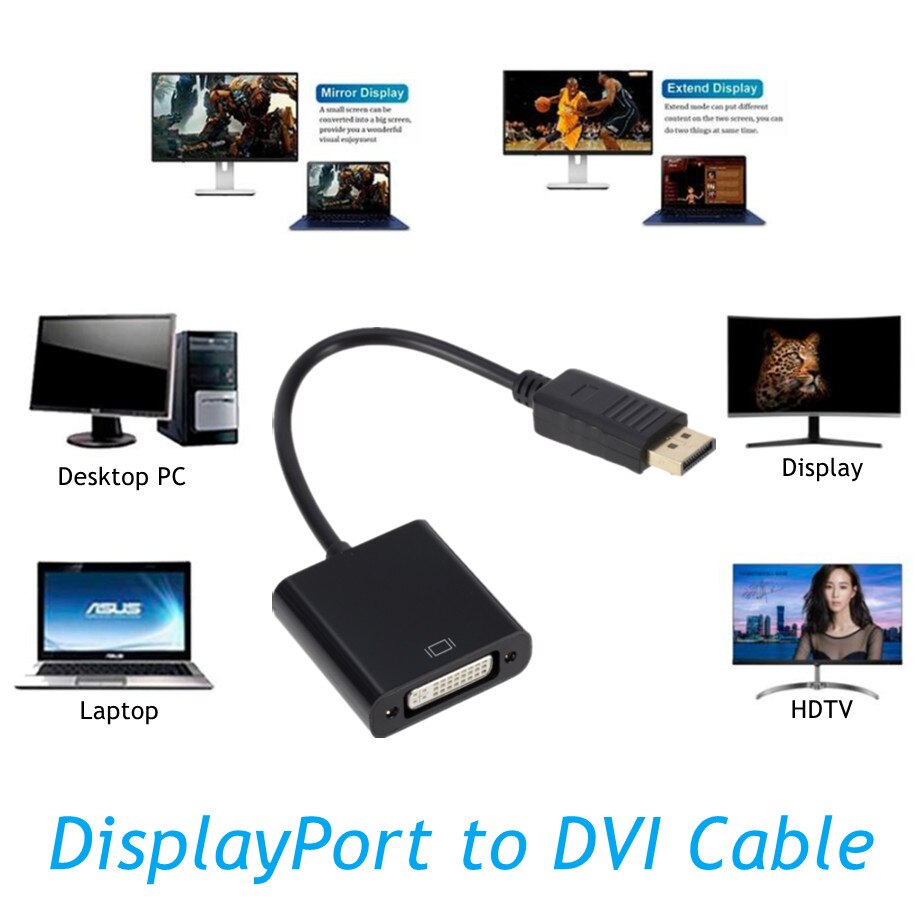 Adattatore HD 1080P DP a DVI DisplayPort Display Port a DVI cavo adattatore convertitore da maschio a femmina per Monitor proiettore Display