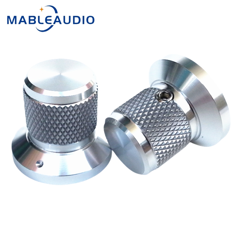 1 st 25 x 17 x 22mm heltäckande aluminiumlegering solid knopp potentiometer volym ljudförstärkare räfflad knopp