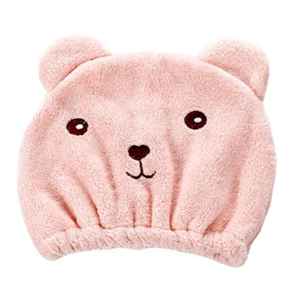 Mooie Beer Drogen Handdoek Bad Douche Quick Droog Haar Hoed Cap Microfiber Na Douche Gewikkeld Handdoek Haardrooginrichtingen Wrap Handdoek