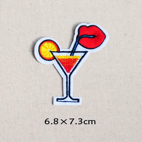 Małe naklejki dekoracyjne na ubrania, naszywki robić naprasowania na jeansy, naklejki haftowane z motywem jedzenia i dziur, akcesoria DIY, modne naklejki na tkaniny.: zielony