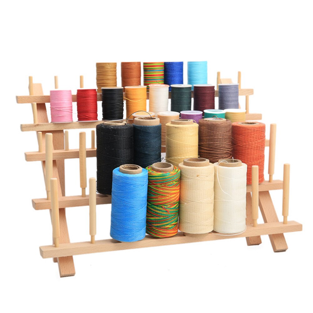 46/60 Spools Folding Wooden Thread Stand Holder Cones Stand Shelf Sewing Embroidery Storage Organizer rack