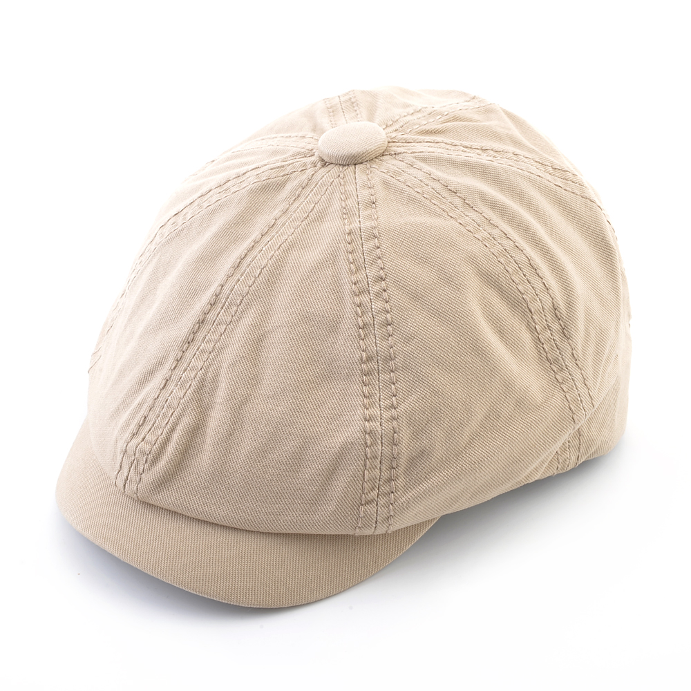 Men&#39;s Casual Newsboy Hat Spring And Autumn Retro Beret Hat Outdoor Casual Hats Unisex Octagonal Cap Solid Color Peaked Cap: Beige