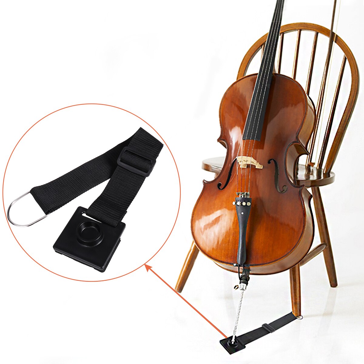 ROSENICE Cello Eindpin Anker antislip Endpin Stopper Houder Stand Cello Antislip Apparaat