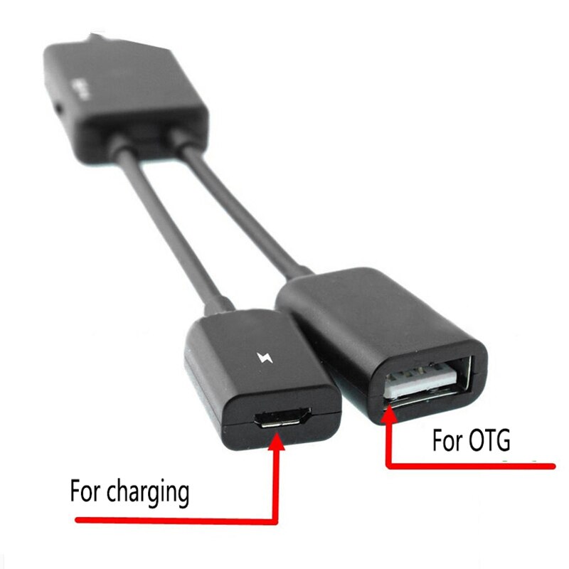 2 in 1 Micro USB OTG Hub Power Charging Adapter Cable for Samsung Galaxy S4/Note8 SONY lt26i Nexus microusb data USB Phone cable