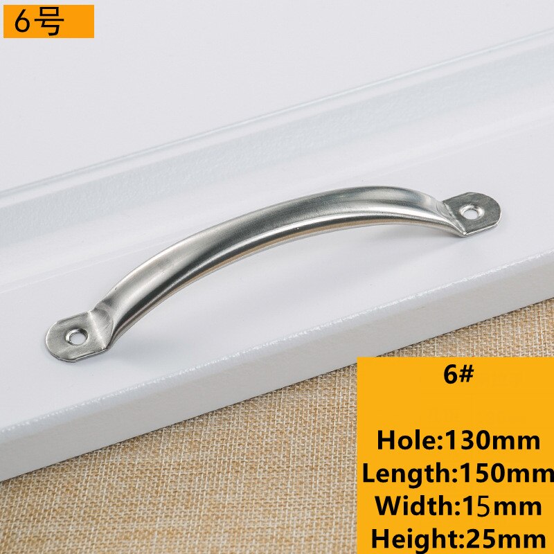 Stainless Steel Door Handles Cupboard Knob Silver Drawer Pulls Kitchen Cabinet Knobs 63mm 79mm 104mm 125mm Old Style: Hole Pitch 130mm2