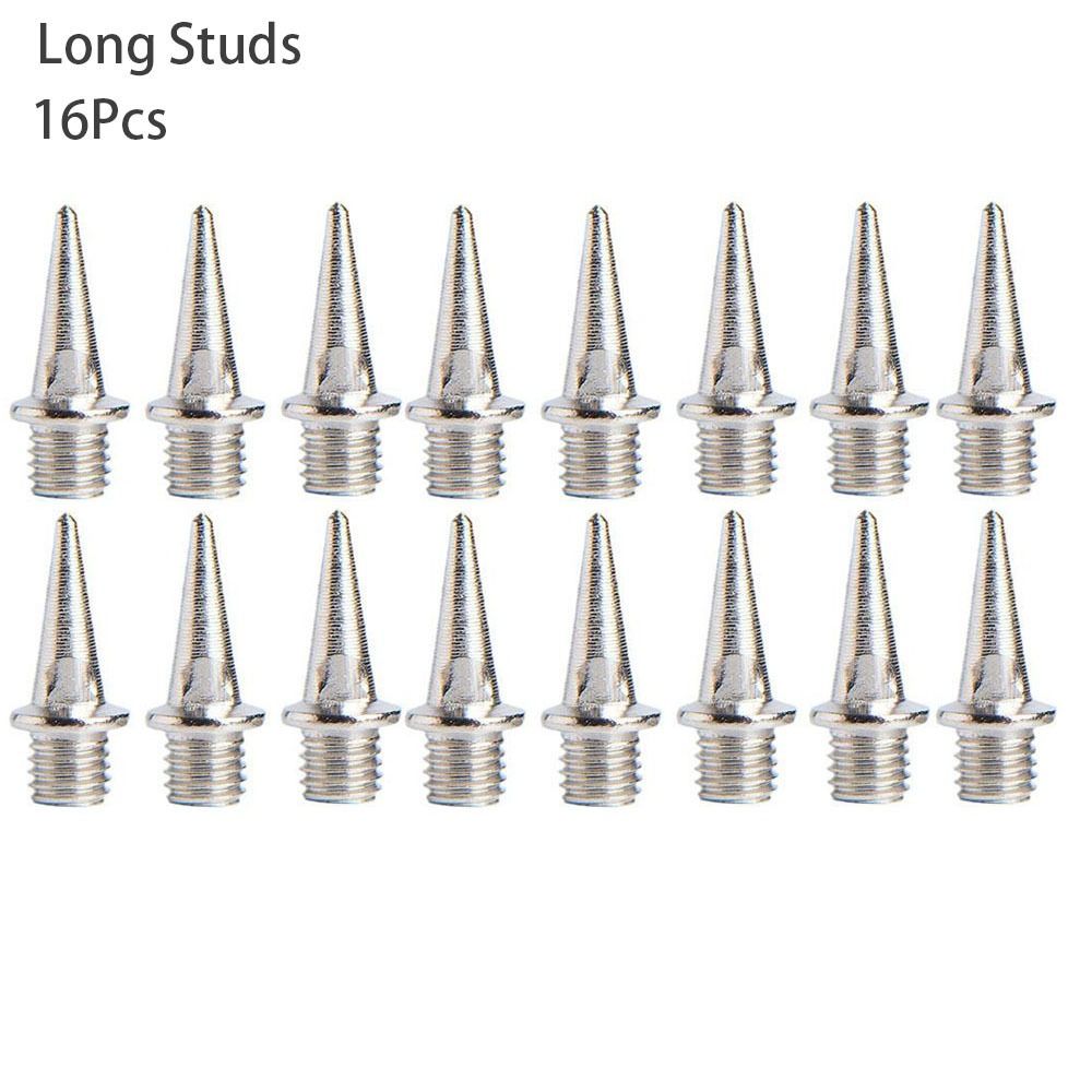 16 st. spikar för friidrottsskor, slitstarka stålspikar för sprint, terränglöpning: Vit