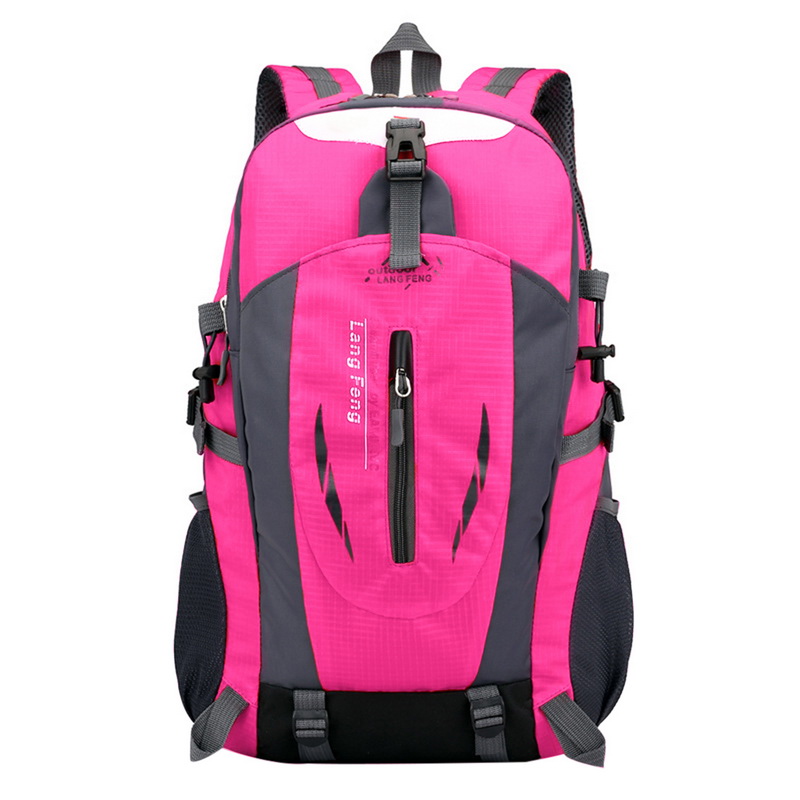 Litthing Unisex Reizen Rugzakken Outdoor Mochila Masculina Toevallige Waterdichte Vrouwen Mannelijke Zakken Mannen Terug: rose red A