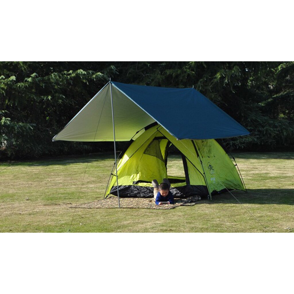 Durable Sun Shelter Camping Canopy 3-4 Person Awning Folding Parasol Picnic Tarp