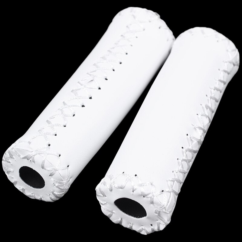 Pair Vintage leather bicycle Grips Grips trekking handlebars Cover