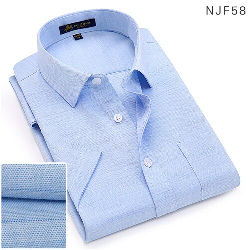 Sommer turndown kragen kurzarm Oxford stoff weichen druck Geschäft männer Clever lässig Hemden mit brust tasche S-4xl 8 farbe: PJNJF58 / 4XL