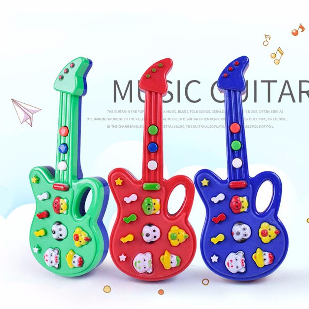Juguetes para bebés 3psc Super niños bebé guitarra infantil guardería rima sabiduría desarrollo simulación música plástico mejor