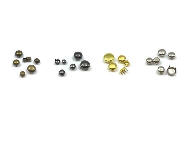 100 Pcs Ronde Dome Studs Metalen Klauw Kralen Nailhead Punk Klinknagels Met Spikes (9mm)