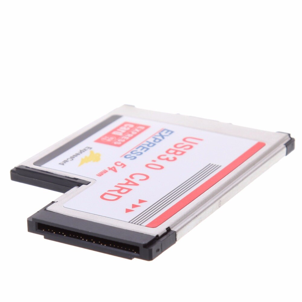 2 Dual Port USB 3.0 HUB Express Card Express Card 54mm Hidden Adapter With Driver CD For Laptop