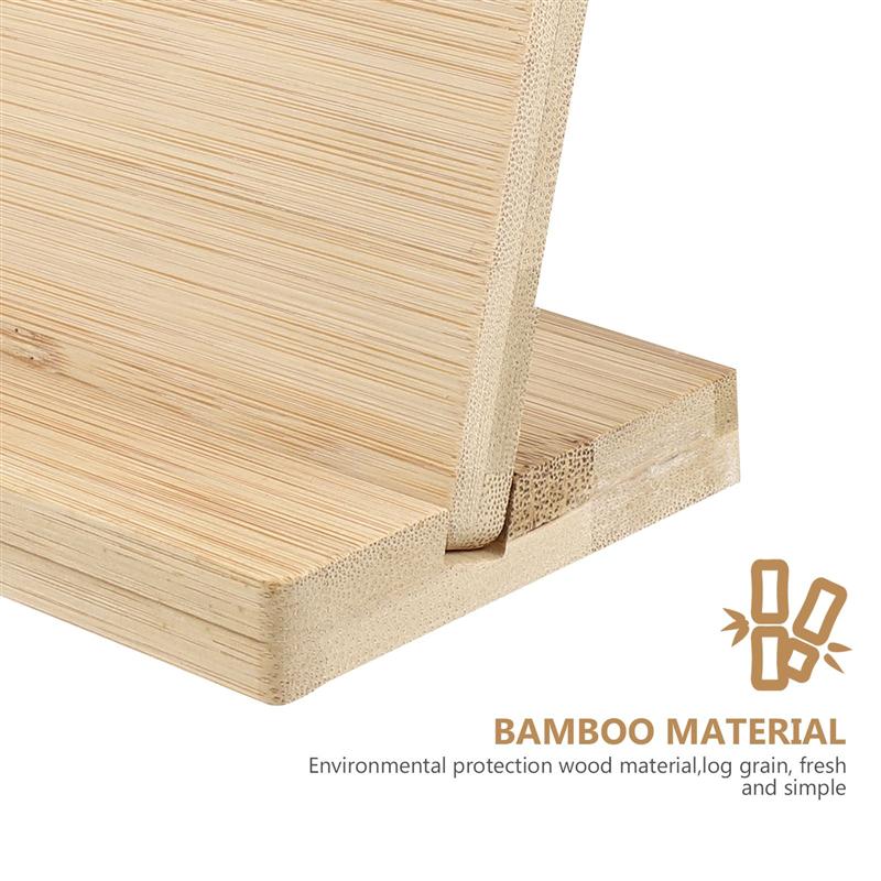 1 Set Bamboo Blank Sign Bamboo Plaque Blank Bamboo Board Name Board With Base Payment Code Stand Table Name Tag