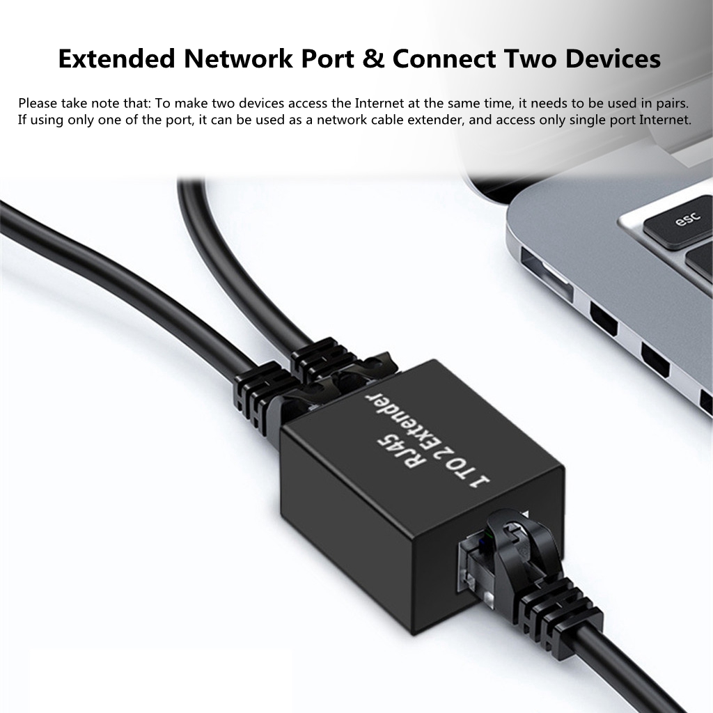 RJ45 Network Connector Splitter Adapter Extender Plug Network Cable Female Distributor for Ethernet Cable CAT5E CAT6 CAT8