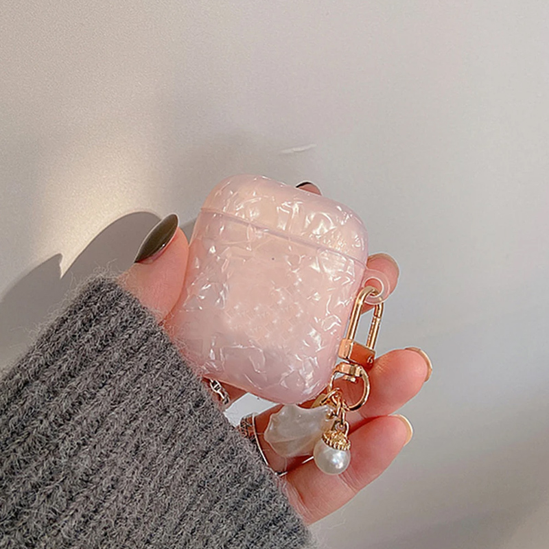 Mode Dromerige Parel Case Met Lanyard Voor AirPods 4 3 Pro 2 1 Draadloze Bluetooth Oortelefoon Case Hoofdtelefoon Bescherming accessoires: 3x / Kaki