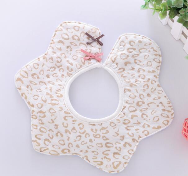 Bawełniane śliniaki dla dzieci kwiat wodoodporne śliniaki śliniaczek obrotowe dziecko Babador fasola bluza niemowlę śliniaki dla niemowląt śliniaki Bandana: lampart grain bib