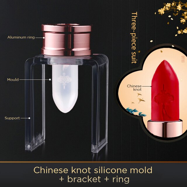 Stampo per rossetto fai-da-te kit di bellezza artigianato strumenti stampo per rossetto di alta qualità stampo per rossetto in silicone nuovo stampo in silicone: Chinese knot