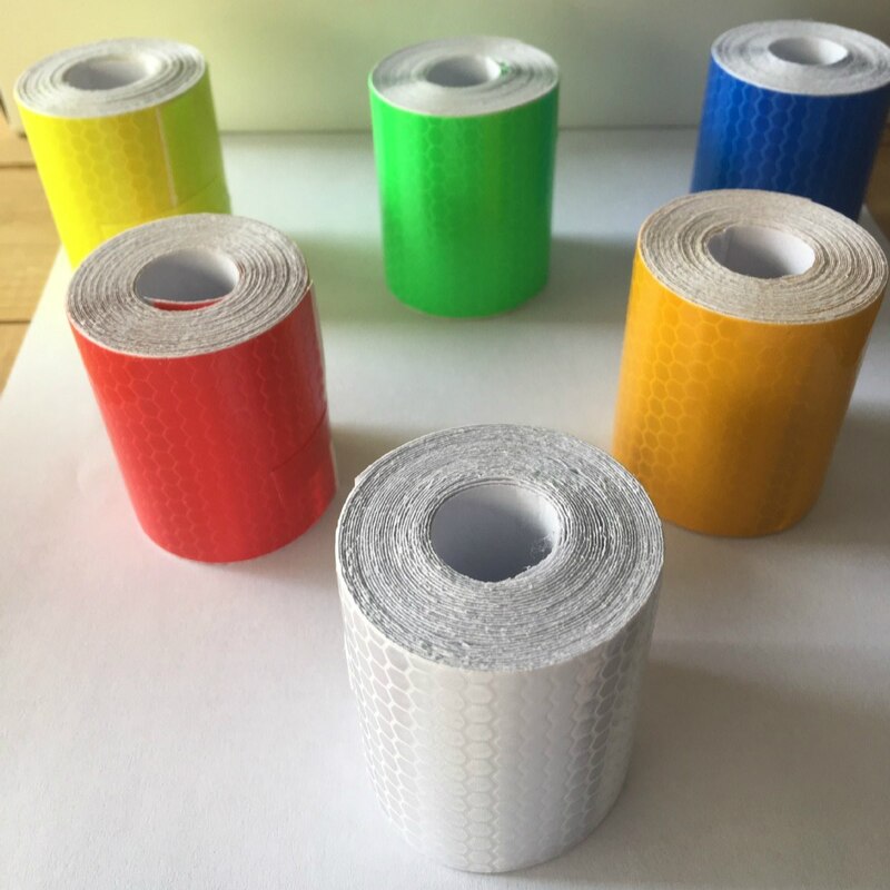 1 Roll 5Cm X 100Cm Auto Reflecterende Tape Stickers Waarschuwing Tape Sticker Road Veiligheid Tape Voor Fiets Auto voetganger Bescherming