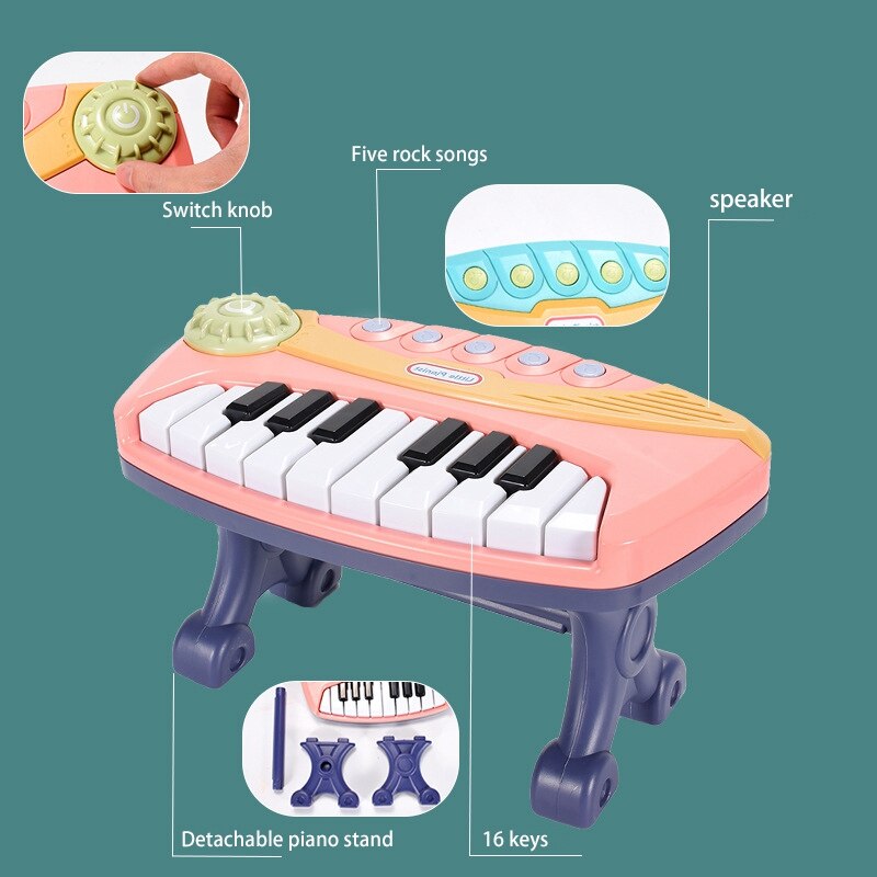 Elektronisch Orgel Keyboard Voor Kleine Kinderen Mijn Eerste Piano Speelgoed Met Verlichting En Muziek Voor Kinderen Leeftijden 18 Maanden +