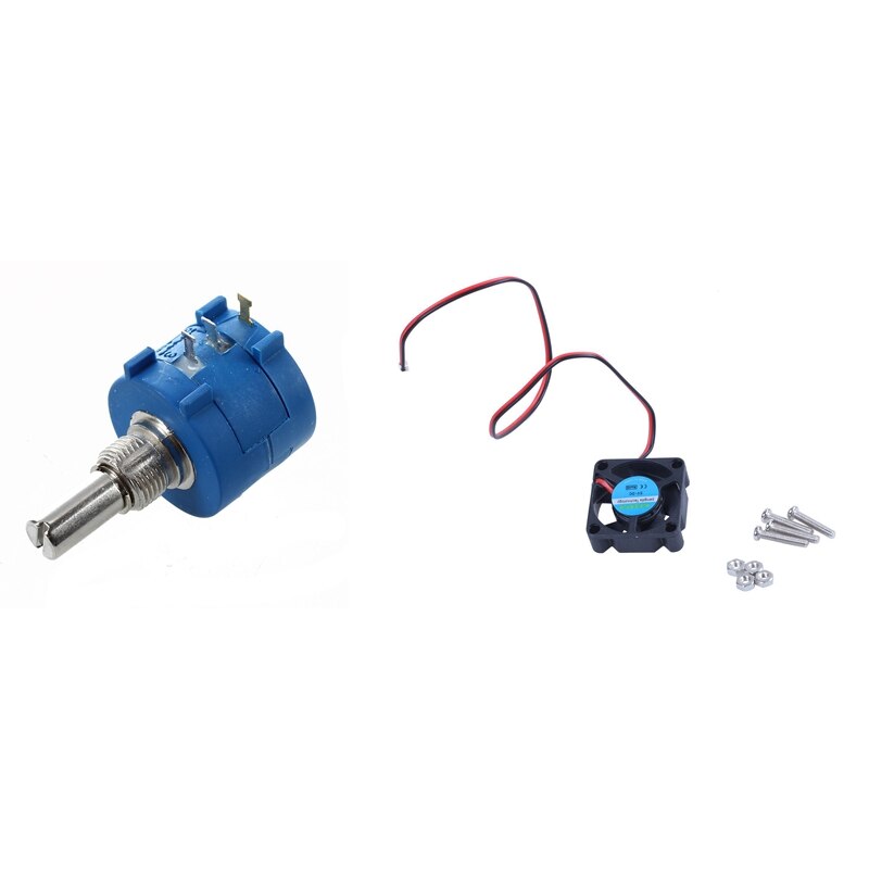 Potentiomètre de précision à fil rotatif, 10K Ohm, 10 tours, avec ventilateur de refroidissement actif, pour Raspberry Pi 3 modèle B / 2B / B +-