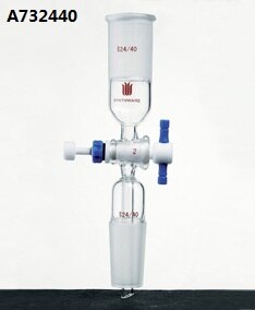A732440 synthware, adaptateur, contrôle de débit, robinet doseur, Joints: 24/40, robinet d'arrêt alésage: 2mm