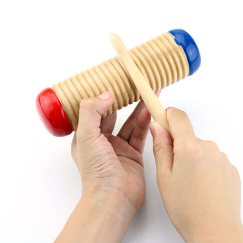Wooden Guiro Music Toy For Baby Kid Child Early Educational Toy Musical Instrument Rhythm Toys Tool Percussion With Mallet