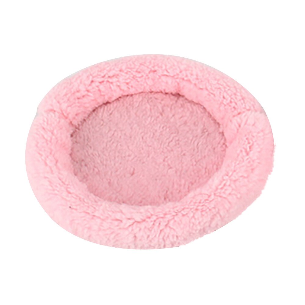Soft Fleece Guinea Pig Bed Winter Small Animal Cage Mat Hamster Sleeping Bed Nest Bed Squirrel Hamster House Small Pet Products: Pink 