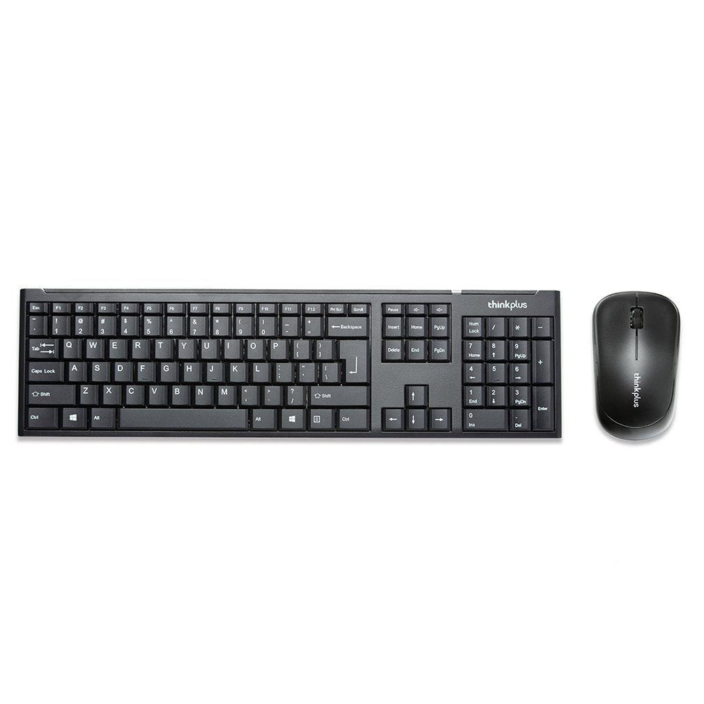 Lenovo Thinkplus Wireless Mouse and Keyboard Set Keyboard and Mouse Computer Business Office Ultra-Thin USB Interface EC200: Default Title