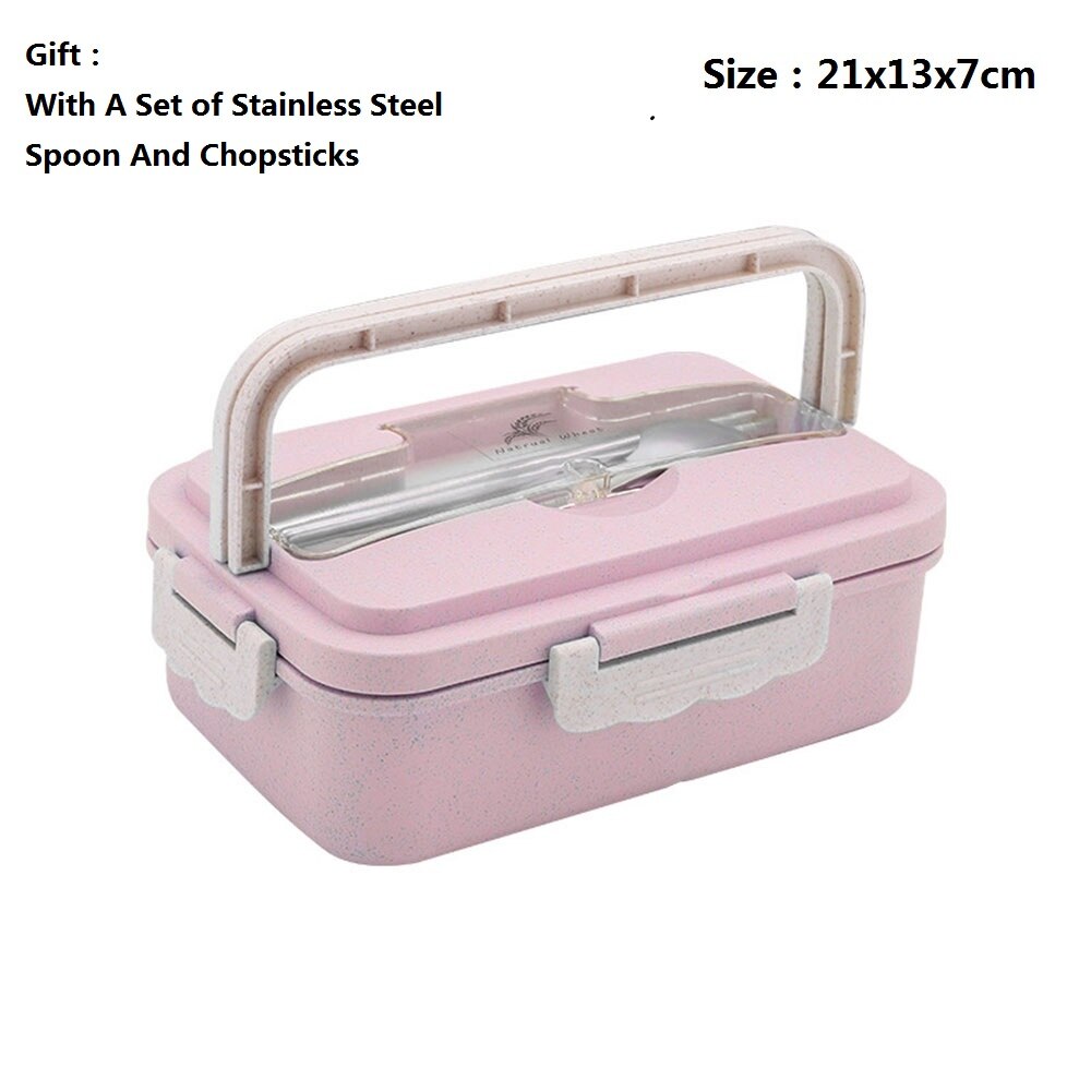 3-Layer Creatieve Plastic Lunchbox Voedsel Containers Magnetron Bento Lubox Voor Student Draagbare Voedsel Storage Case Picknick Wandelen: C1