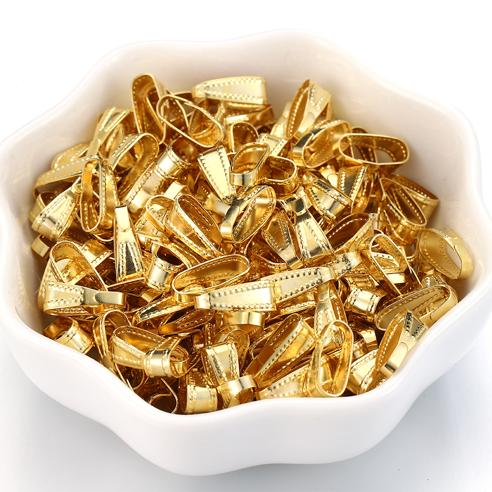 50 Uds. Cierre de hebilla de acero inoxidable para colgantes, conectores de dijes, Clip, cierre de fianza, collar, accesorios para hacer joyería DIY